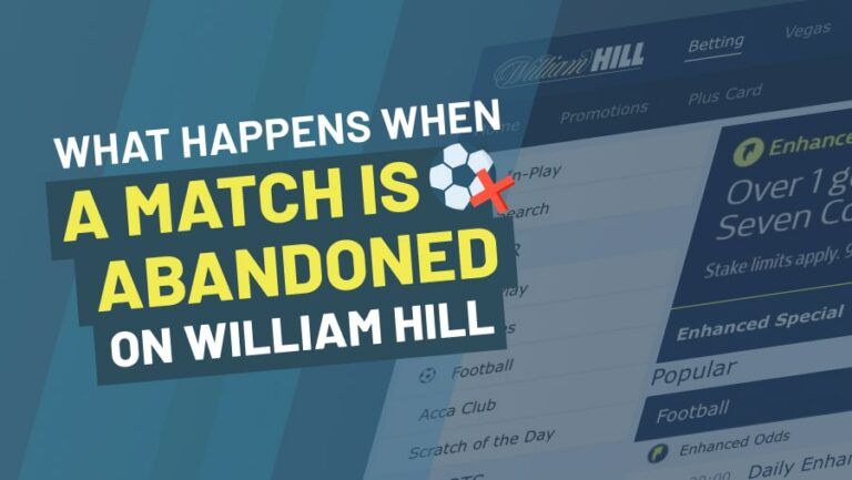 What Happens To Your William Hill Bet If A Match Is Abandoned? -