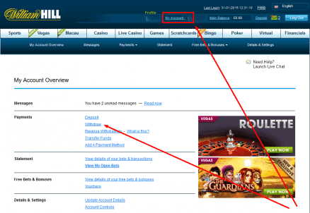 how long does william hill take to withdraw money , how does william hill cash direct work