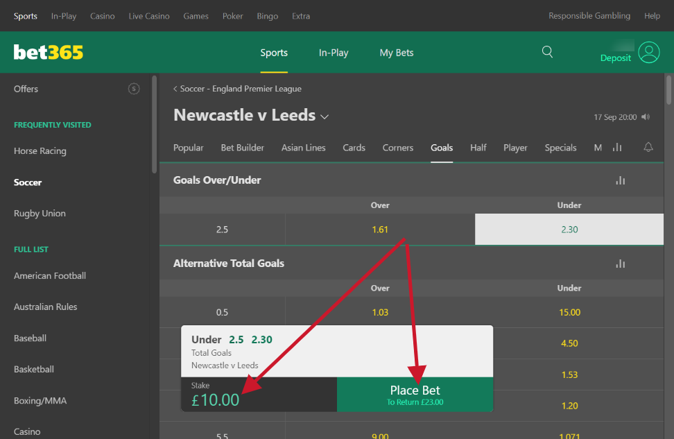 Bet365 Betting Markets Explained -