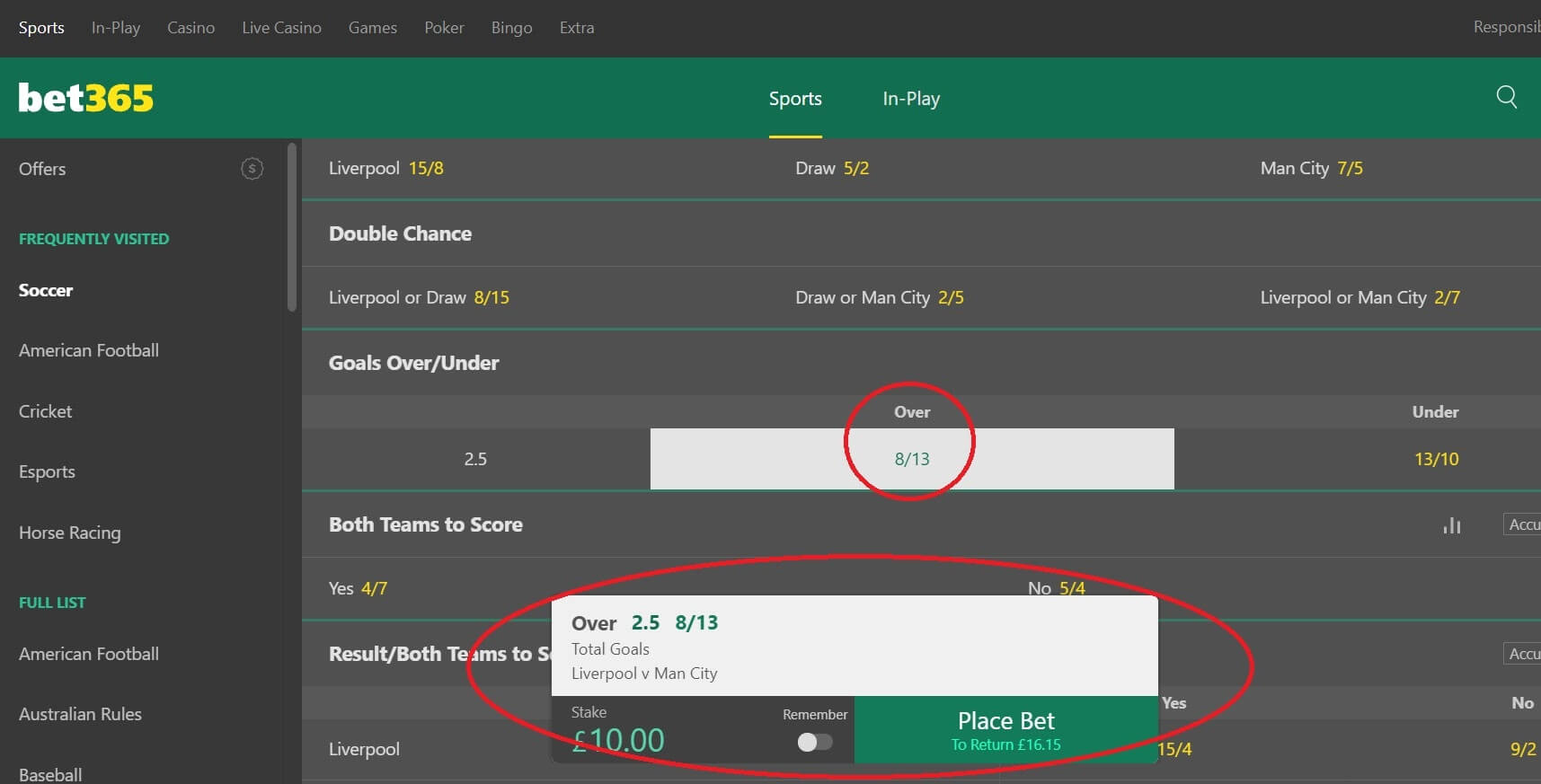 How To Place A Bet on Bet365 -