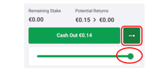 paddy power cash out slider