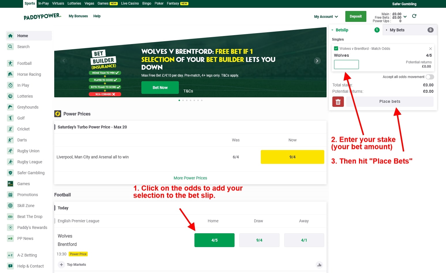 Paddy power how to place a sportsbook bet