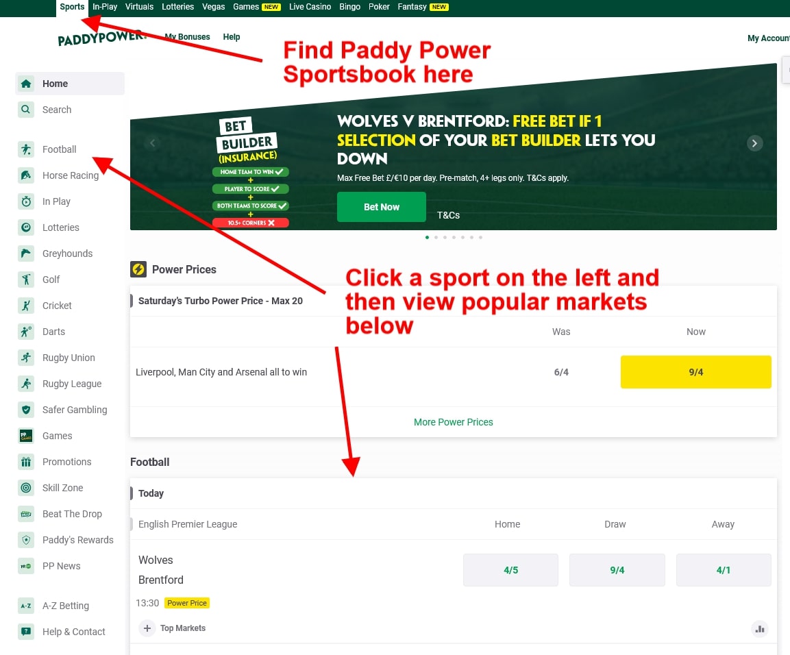 Paddy Power, What Is a Sportsbook Bet? -