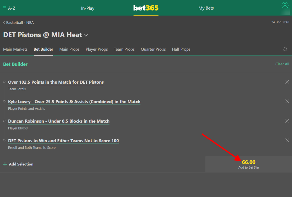 How Does Basketball Bet Builder Work On Bet365 -