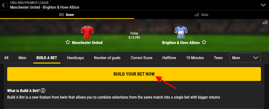 how to build your bet now on bwin