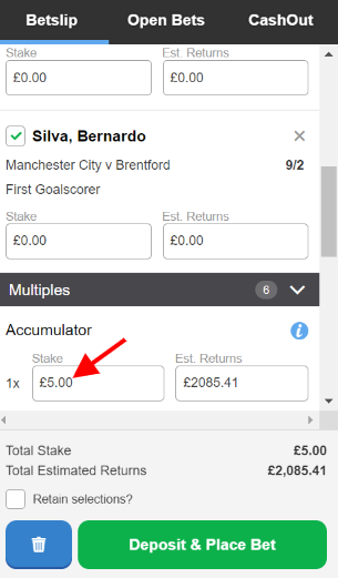 how to place bets on betfred accumulator