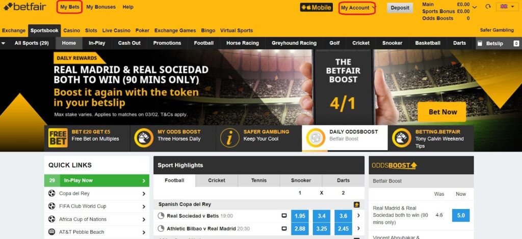 How to Check your Bets on Betfair -