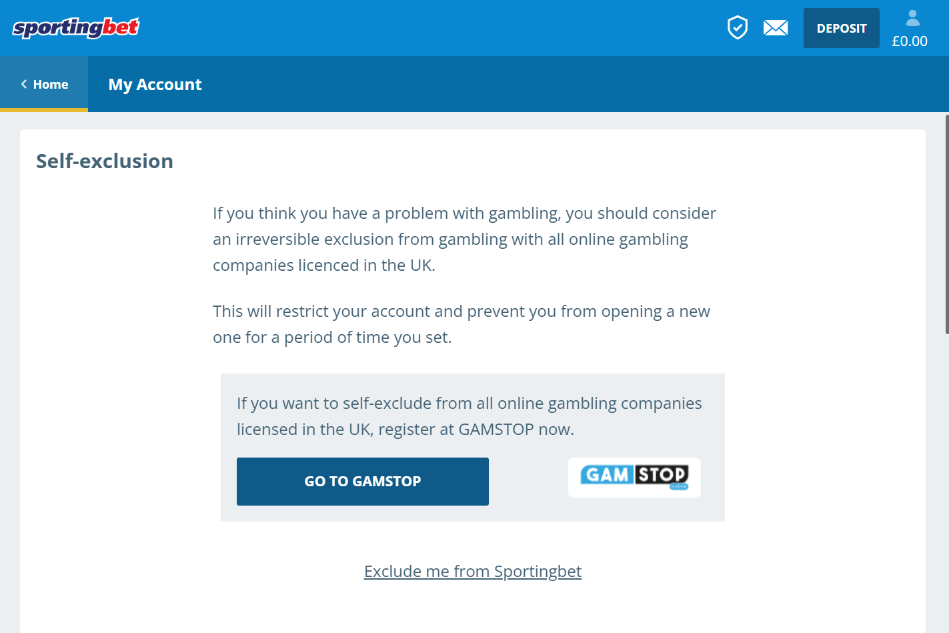 How To Close Or Limit A SportingBet Account - Safer Gambling -