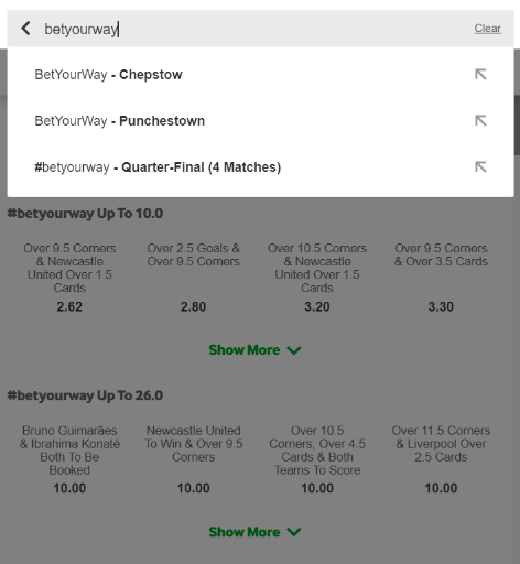 betway request a bet search