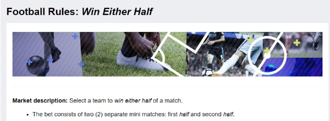 To Win Either Half Betting Market Explained - William Hill Win Either Half